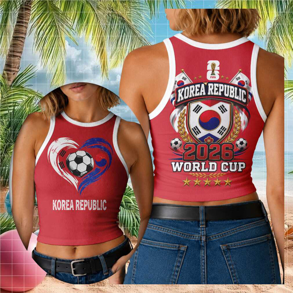 Korea Republic 2026 World Cup Crop Tank Korea National Football Team Merch Gift For Supporters
