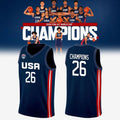 USA Basketball 2026 FIBA U17 World Cup Champions Navy Basketball Jersey Basketball Fan Gift Ideas