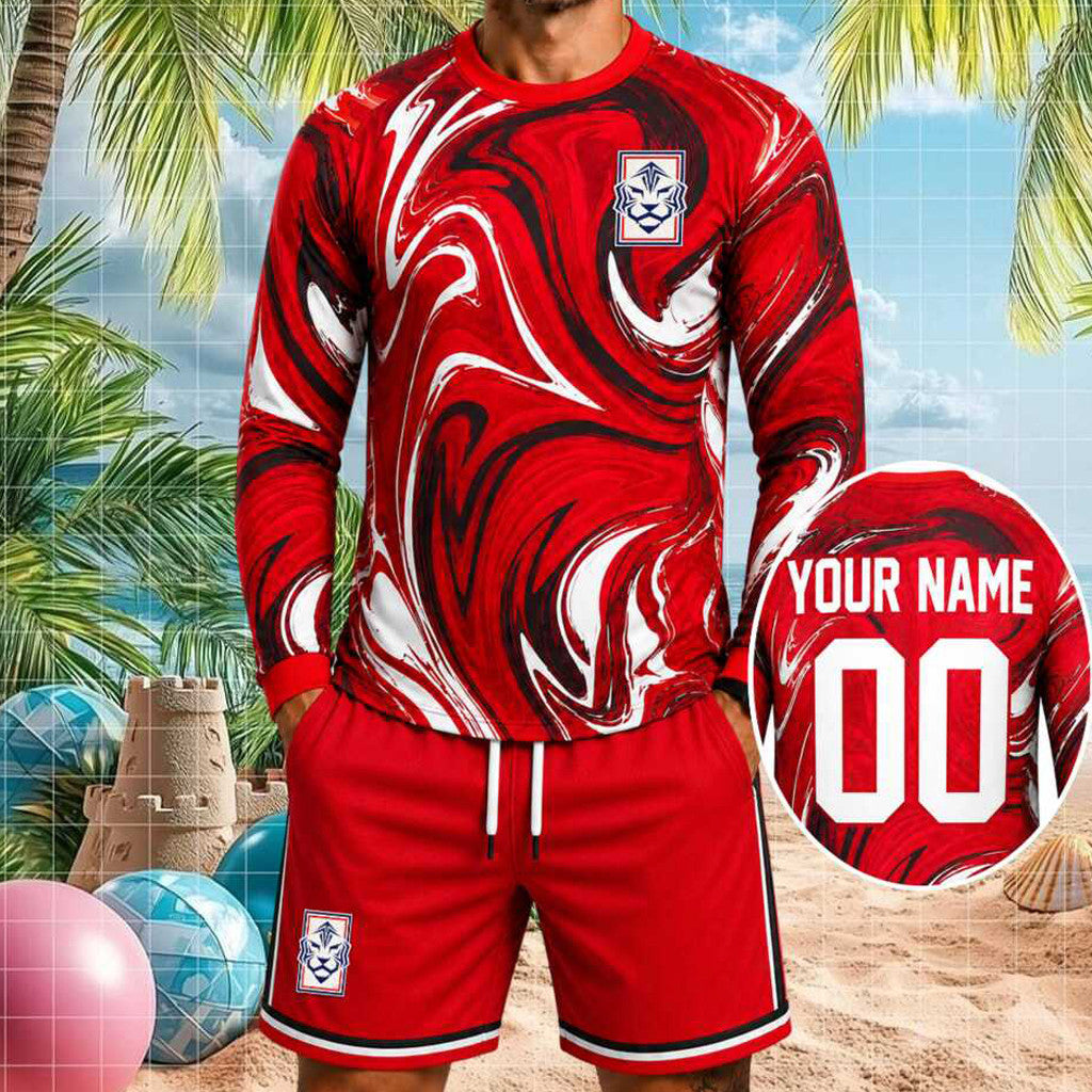 Custom Korea Football National Team Long Sleeve Shirt Shorts Set Korea FIFA World Cup 2026 Merch