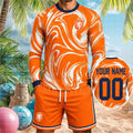 Custom Netherlands Football National Team Long Sleeve Shirt Shorts Set Football Fan Gears 2026
