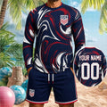 Custom USA Football National Team Long Sleeve Shirt Shorts Set USMNT World Cup 2026 Merch