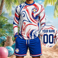 Custom Paraguay Football National Team Long Sleeve Shirt Shorts Set Paraguay WC Merch Him Gifts