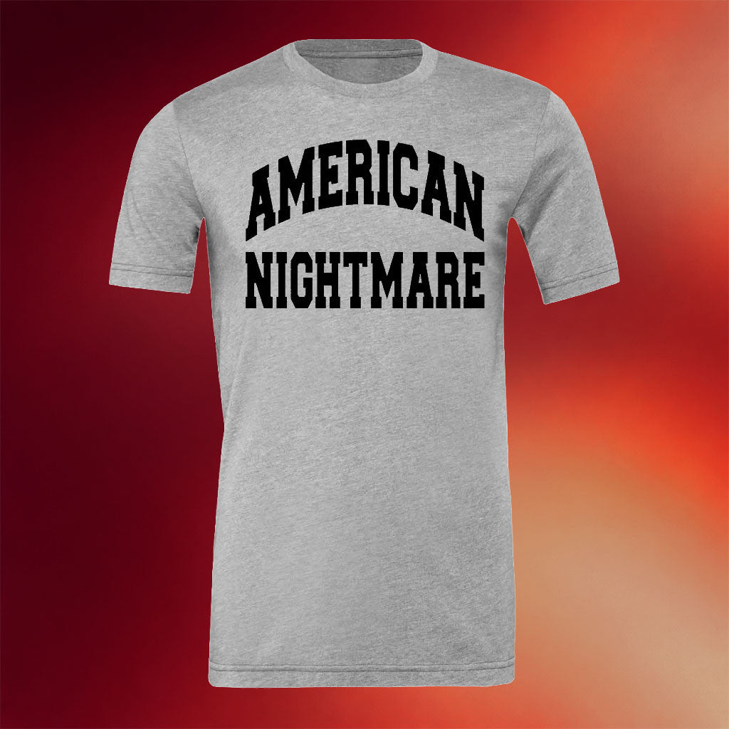 Heartworm Press Merch 2026 American Nightmare Grey Varsity T-Shirt Special Gift For Dad - Merchluma