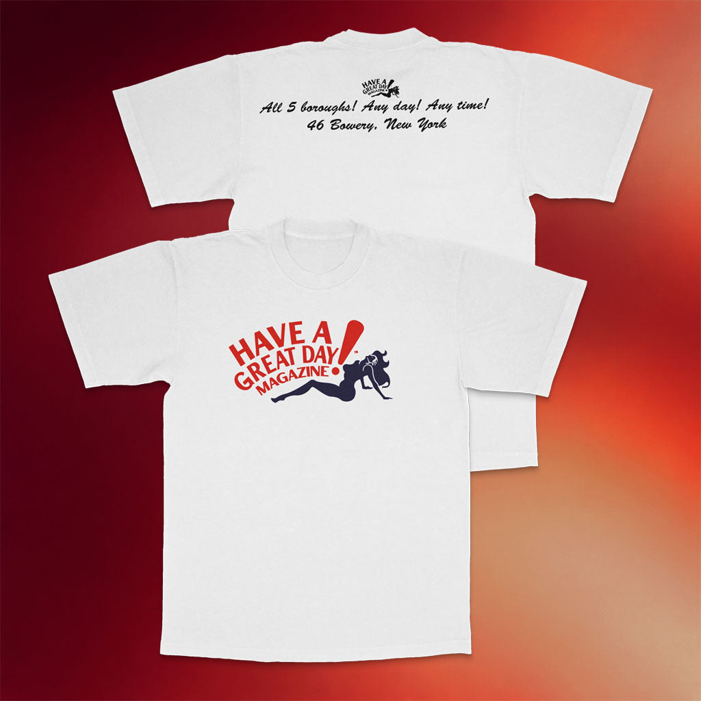 Will Mahony Merch 2026 Bada Bing T-Shirt White Have A Great Day Magazine Tee Gift For Friends - Merchluma