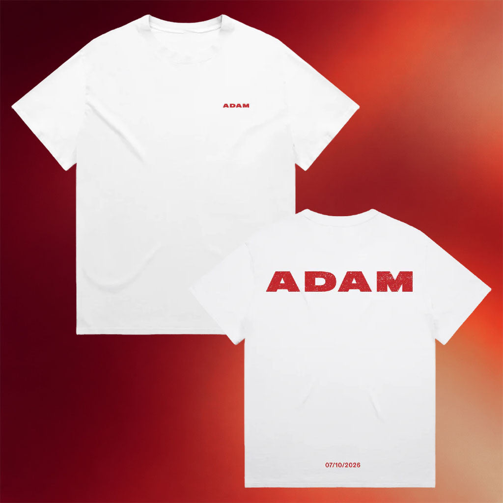 Adam Lambert Merch 2026 ADAM Logo T-Shirt White Best Gifts For Music Lovers - Merchluma