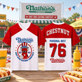 Joey Chestnut Nathan's Hot Dog Contest 2026 Jersey Shirt Personal Best 76 Eating Contest Merch