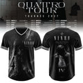 Ninho Quattro Tour Tournee 2027 Black Football Jersey Ninho Merch Best Gift For Rapper Fans