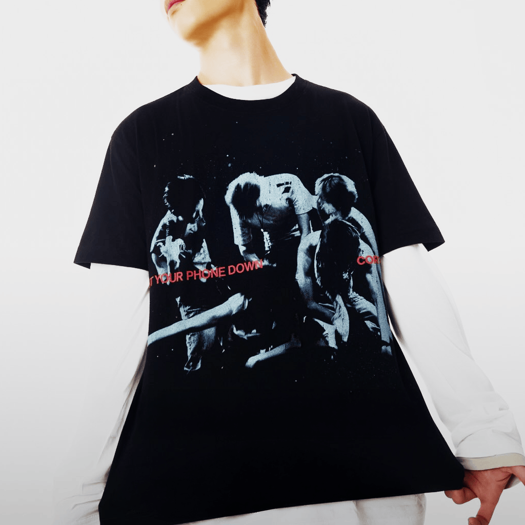 Cortis Tour Merch 2026 Put Your Phone Down T-Shirt Cortis Put Your Phone Down Tour Shirt - Merchluma