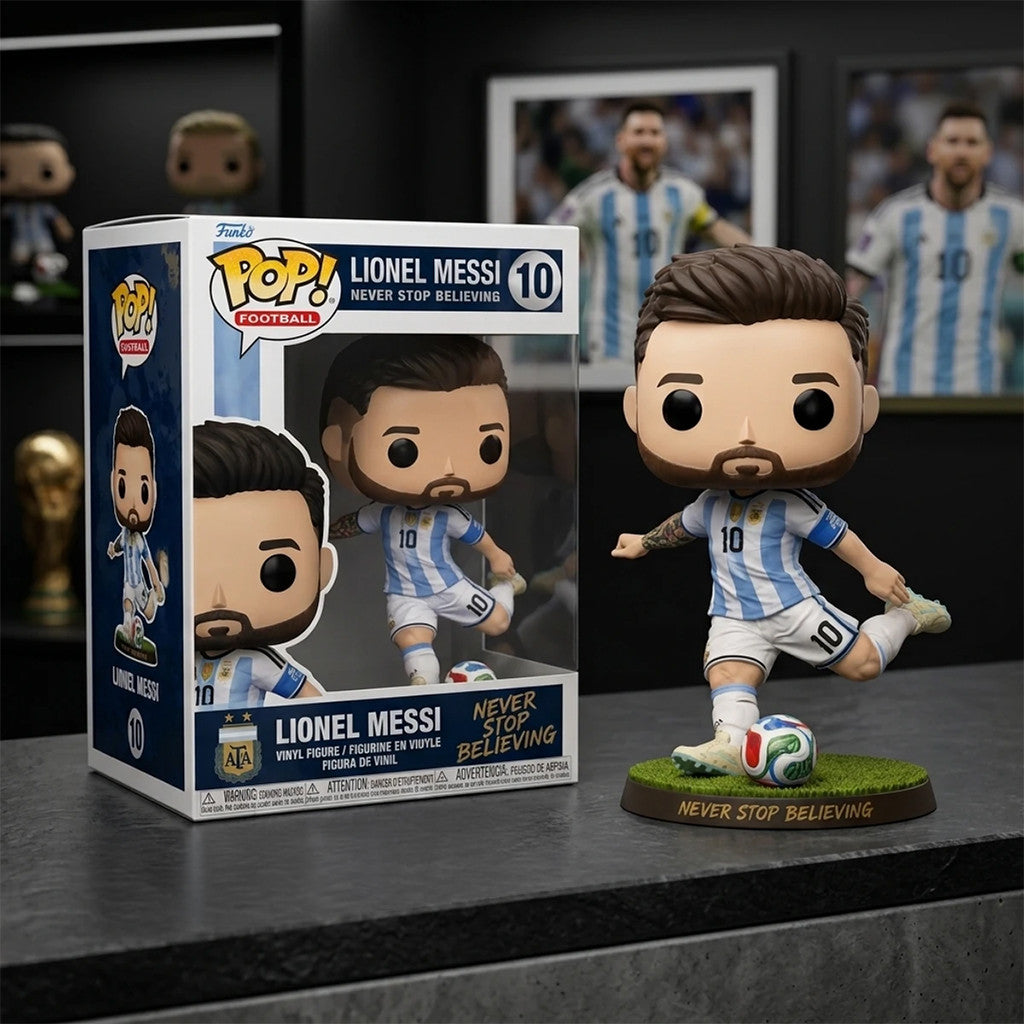 Lionel Messi Never Stop Believing Funko Pop #10 Lionel Messi Argentina World Cup 2026 Merch