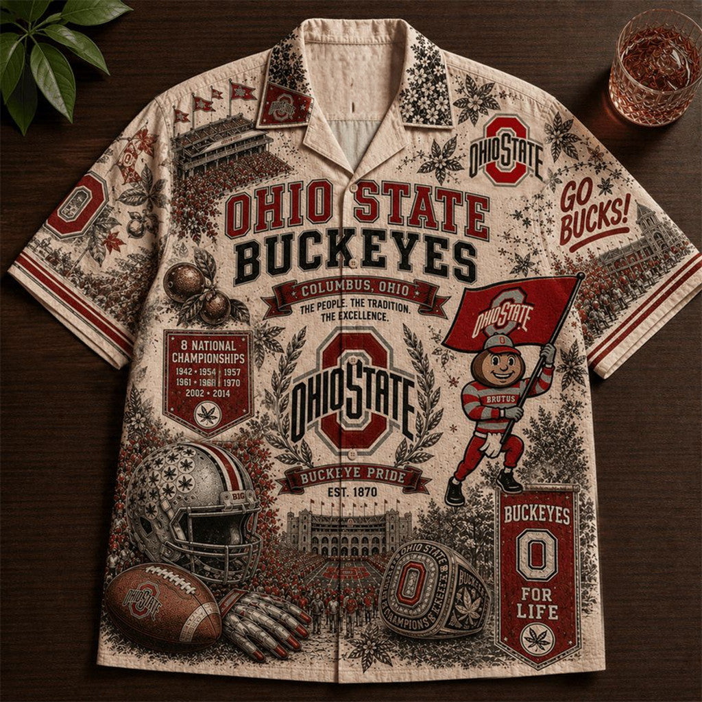 Ohio State Buckeyes Football 2026 Hawaiian Shirt Buckeyes Pride Clothing Gift For Husband