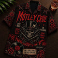 Motley Crue Too Fast For Love Vintage Glam Metal Band Skull Hawaiian Shirt Motley Crue Merch
