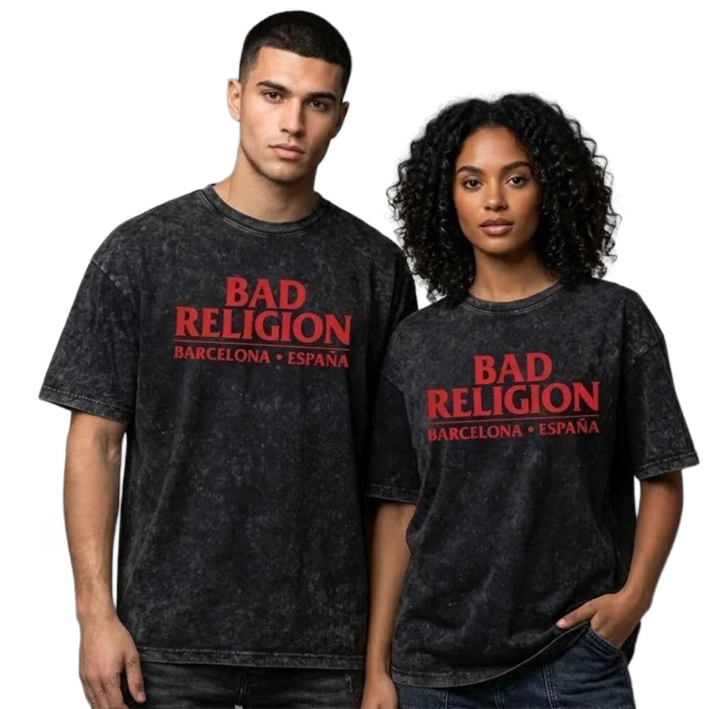Bad Religion Barcelona Rock Fest 2026 Merch Logo Event Washed T-Shirt Gift For Music Lovers