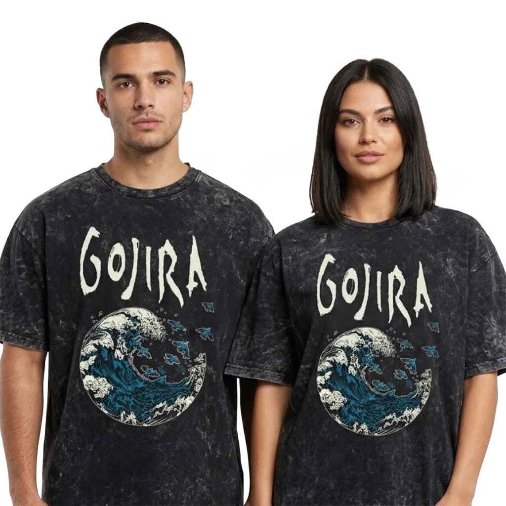 Gojira Rock Fest 2026 Merch Tsunami Washed T-Shirt Gojira Band Merch Gift For Fans
