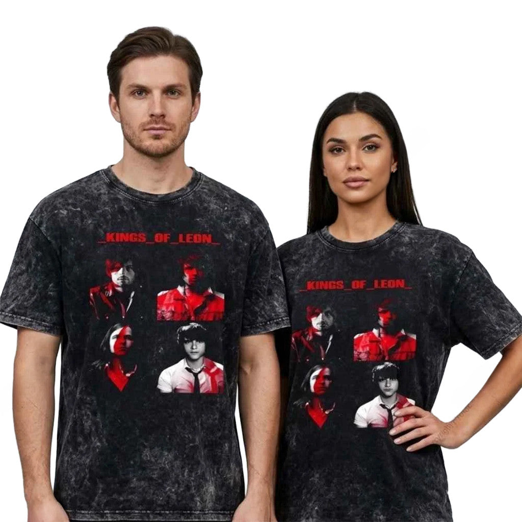 Kings Of Leon Mad Cool Festival 2026 Band Members Washed T-Shirt Kings Of Leon Merch Fan Gifts