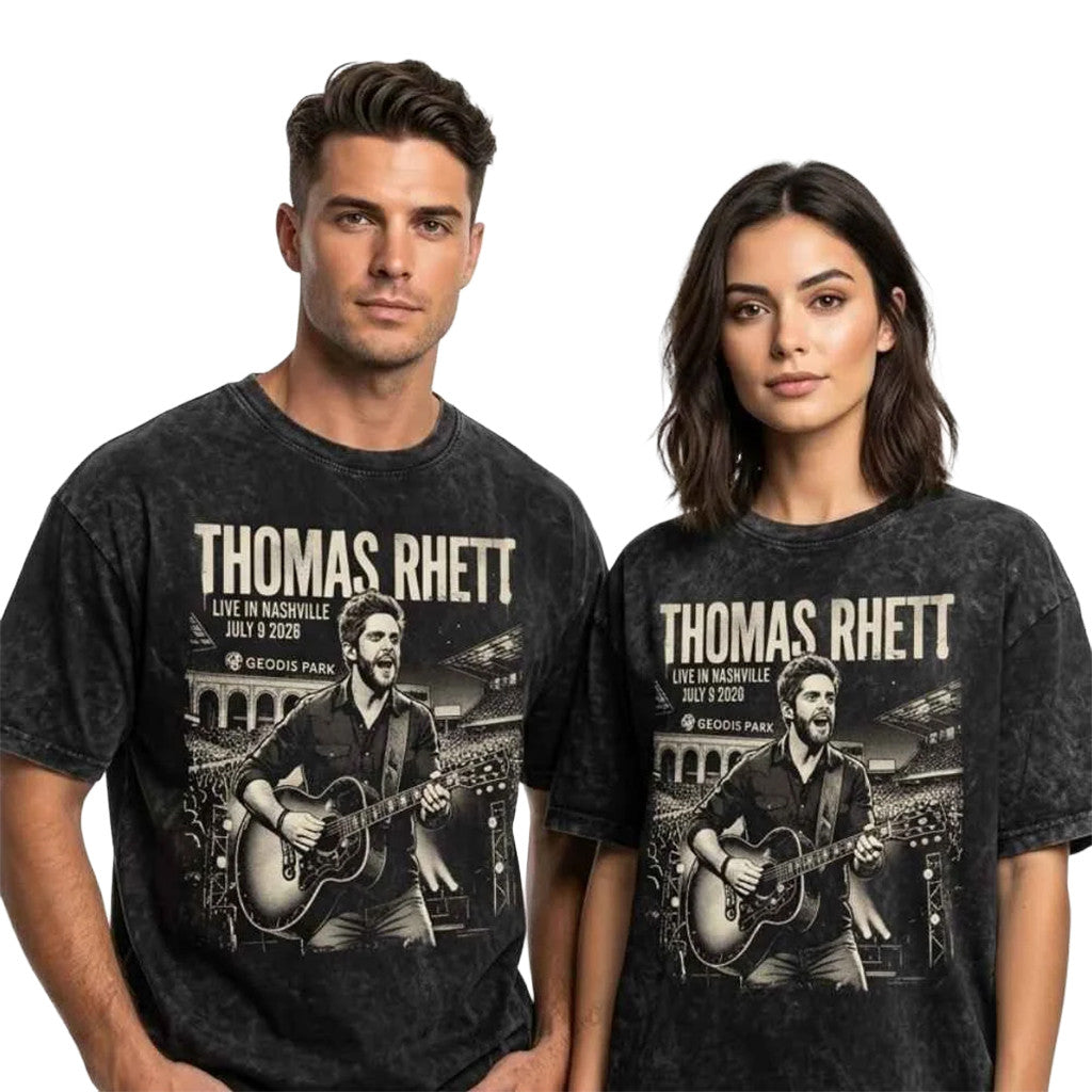 Thomas Rhett Live In Nashville 2026 Washed T-Shirt Thomas Rhett Merch Gifts For Music Lovers