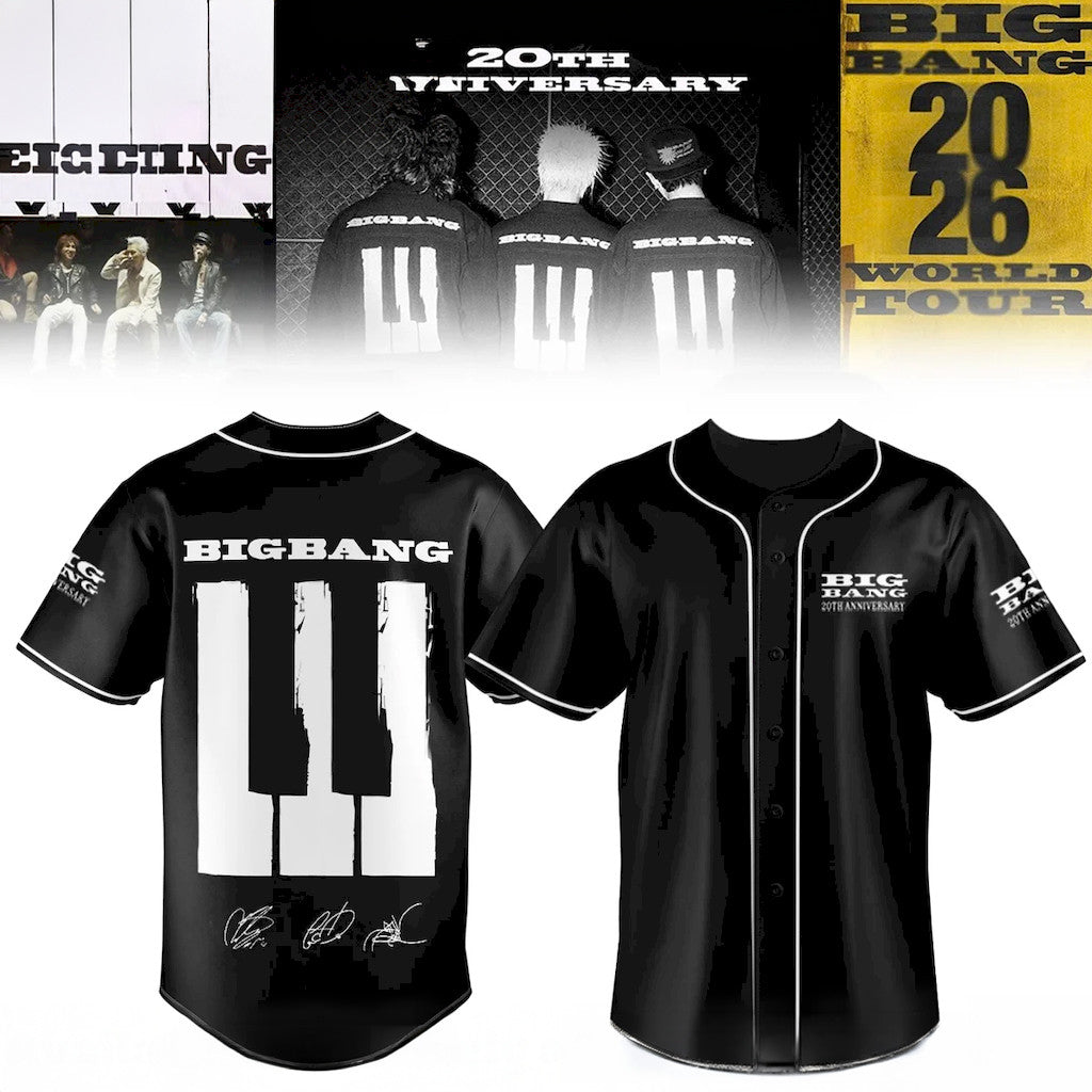 BIGBANG 20th Anniversary World Tour Premium Baseball Jersey BIGBANG Merch Signature