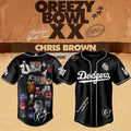 Chris Brown Breezy Bowl XX Los Angeles Dodgers Baseball Jersey 2026 LA Dodgers Merch Gifts
