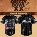 Chris Brown Breezy Bowl XX Miami Marlins Baseball Jersey Chris Brown Concert Tour Merch 2026