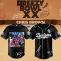Chris Brown Breezy Bowl XX X Los Angeles Dodgers Jersey 2026 LA Dodgers Merch Gift For Fans