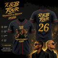 Chris Brown Raymond 2026 The R&B Tour Baseball Jersey R&B Tour Merch Best Gift For Music Lover