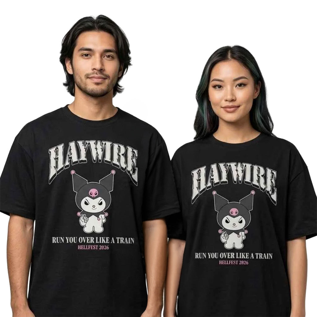 Haywire 617 At Hellfest 2026 Merch Kuromi Sanrio Parody Killer T-Shirt Best Gift For Fans