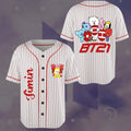 BTS BT21 Baseball Jersey Jimin Jersey 2026 BTS World Tour Arirang Merch Gift For Kpop Fans