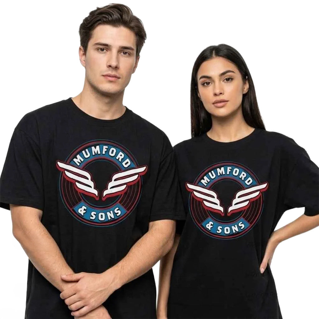 Mumford And Sons Prizefighter Tour 2026 Merch Logo Blue Wing Emblem T-Shirt Gift For Rock Fans