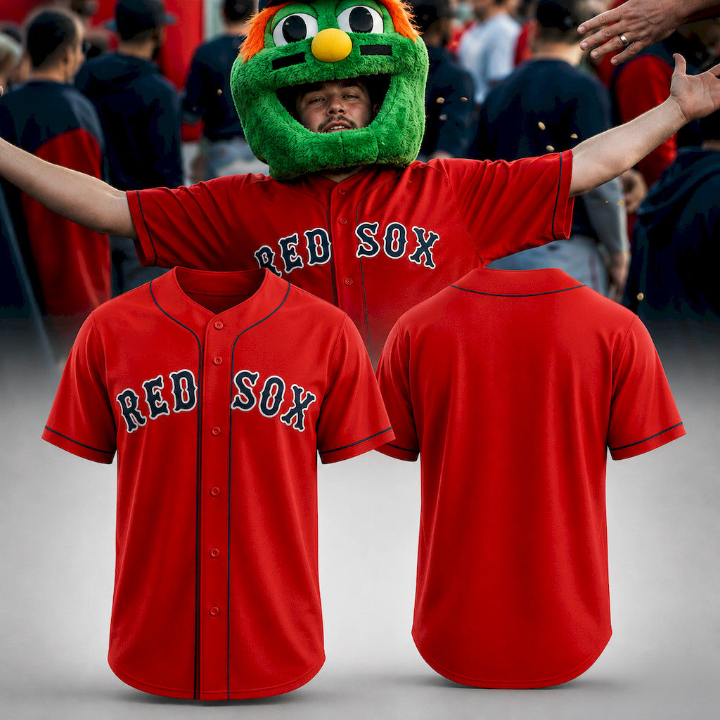 Boston Red Sox Baseball Jersey Red Red Sox Merch 2026 Best Gift For Baseball Lovers