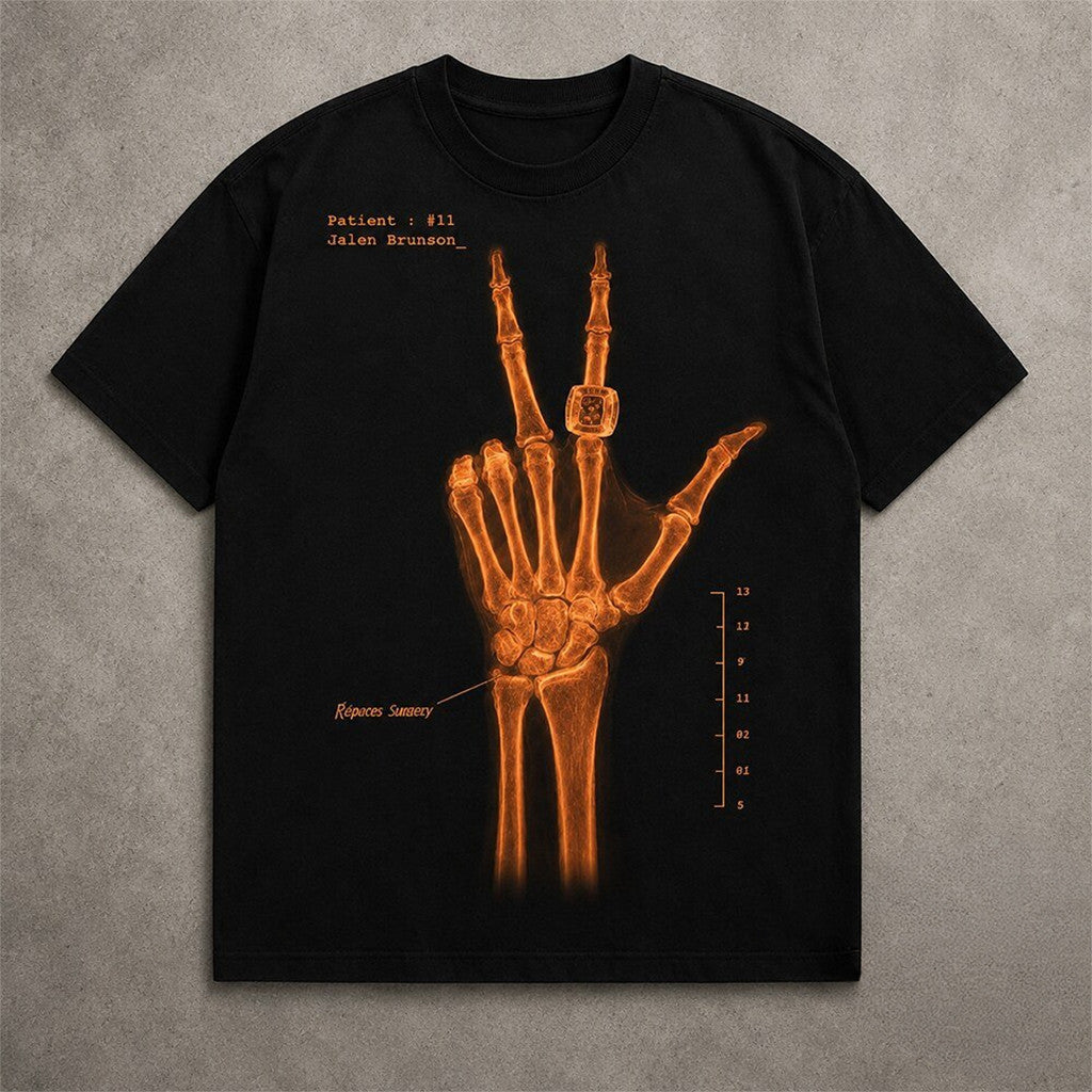 NY Knicks Jalen Brunson Surgery X-Ray Shirt 2026 Jalen Brunson Merch Best Gift For Him