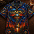 Boston Stained Glass Space Rock Band 2026 Hawaiian Shirt Birthday Ideas For Boyfriend