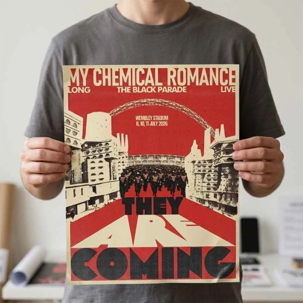 My Chemical Romance The Black Parade At Wembley Stadium London UK 2026 Event Poster MCR Merch