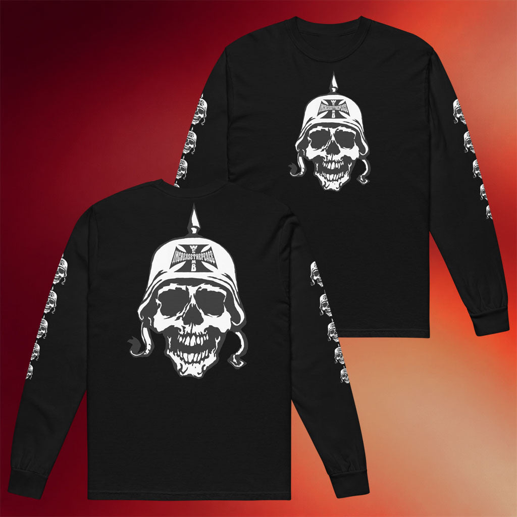 Increase The Peace Merch 2026 Skull Stamp Long Sleeve Shirt Gift For Brothers - Merchluma