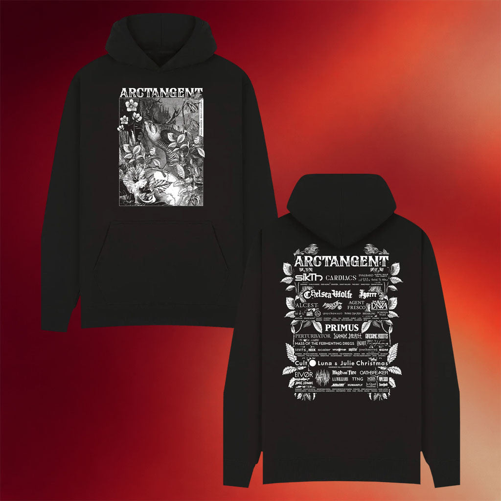ArcTanGent Merch 2026 Lineup Hoodie Black ArcTanGent Festival Merch Gift For Music Fans - Merchluma