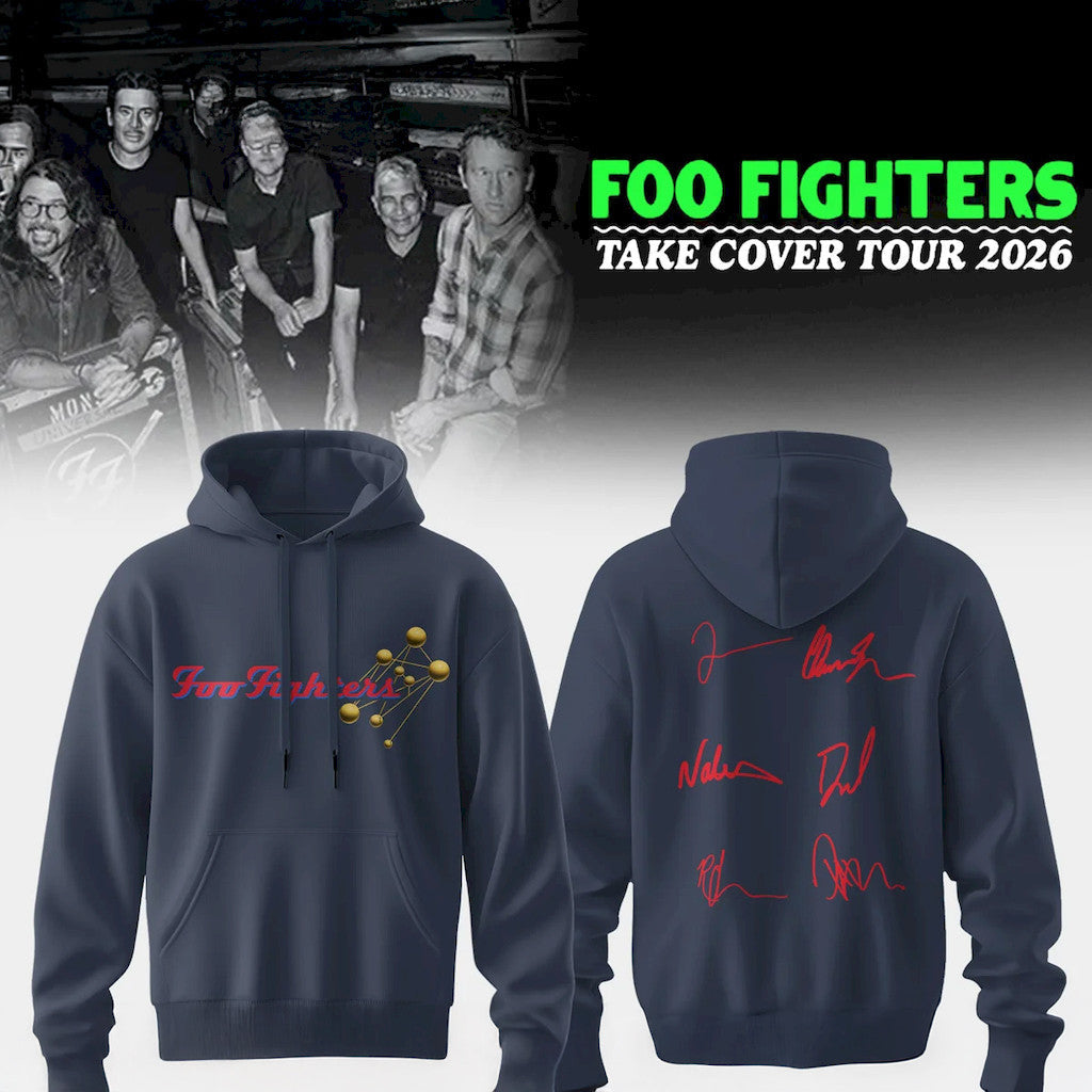 Foo Fighters Take Cover Tour 2026 Hoodie Molecules Hoodie Signed Foo Fighters Merch Fan Gift