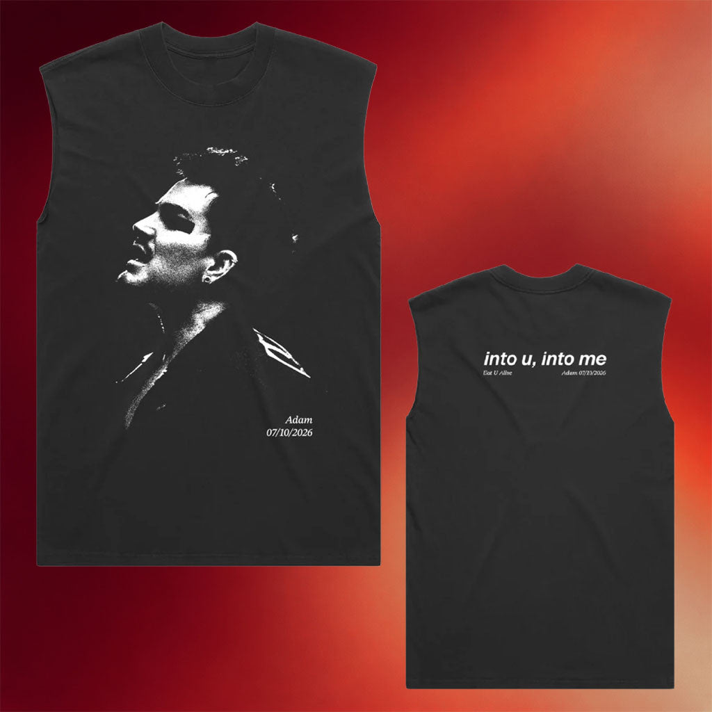 Adam Lambert Merch 2026 Into U Into Me Portrait Tank Top Black Presents For Music Lovers - Merchluma