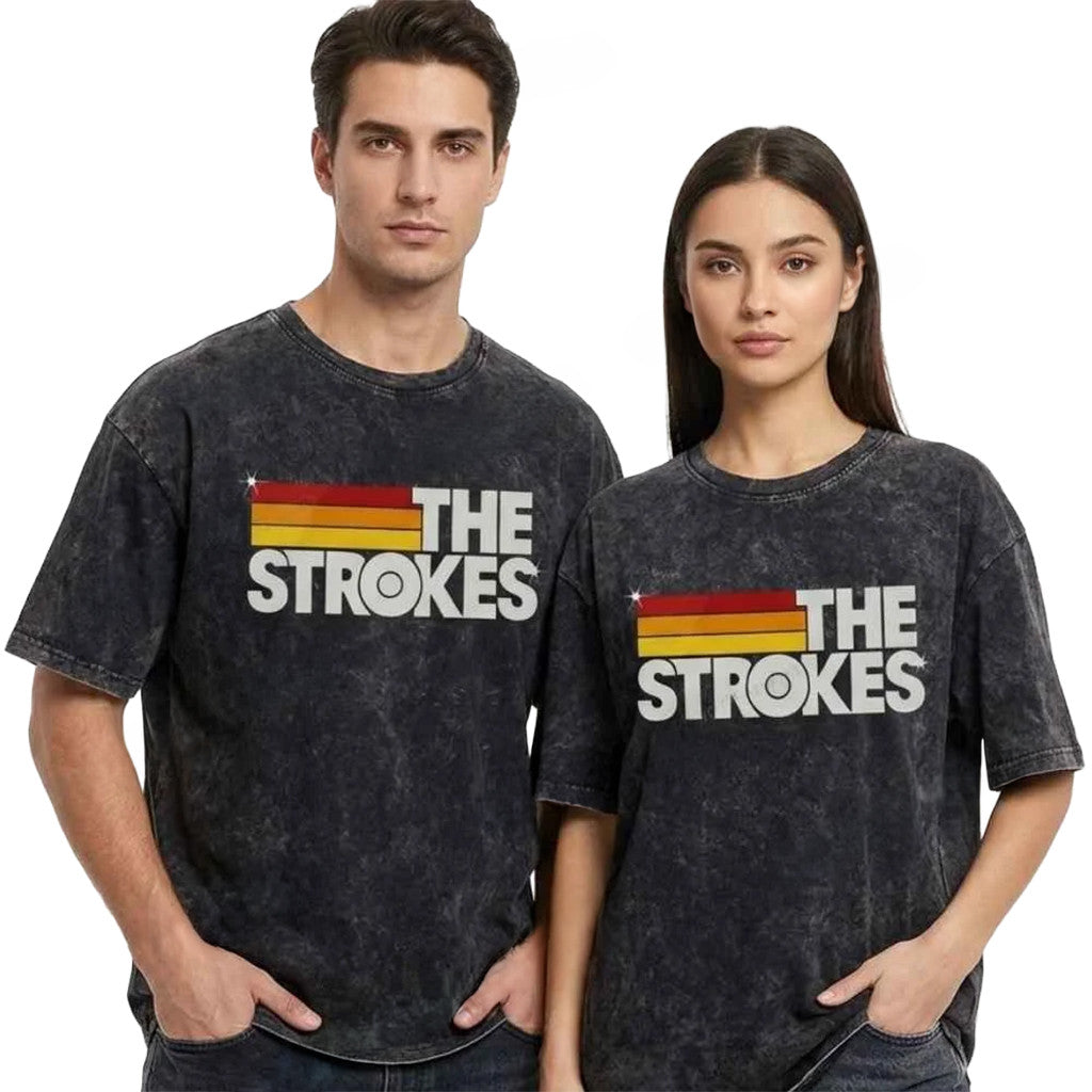 The Strokes 2026 Merch Logo Washed T-Shirt Unique Gifts For Music Lovers - Merchluma