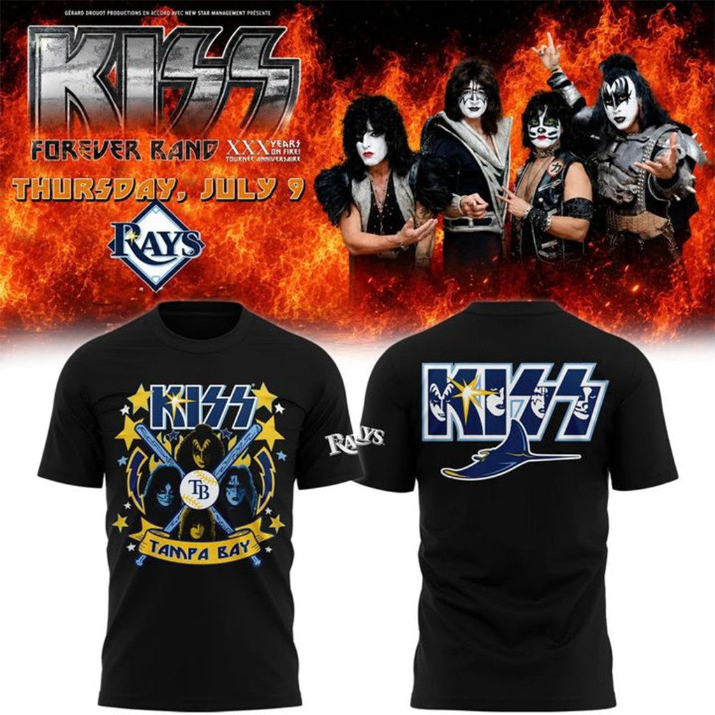 Tampa Bay Rays X KISS Forever Band XXX Years On Fire Anniversary Tour 2026 Shirt Fan Merch - Merchluma