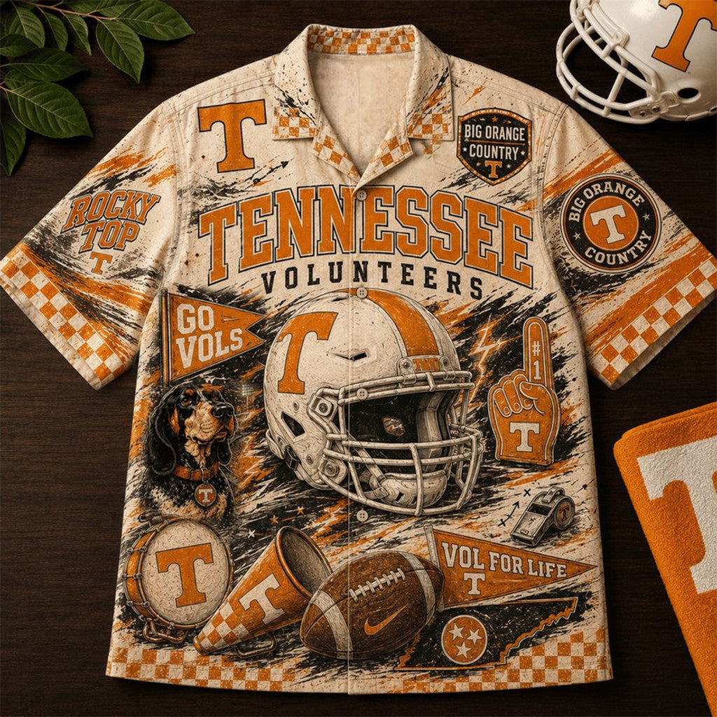 Tennessee Volunteers Football 2026 Hawaiian Shirt Volunteers Merch Football Fan Gear Him Gifts - Merchluma