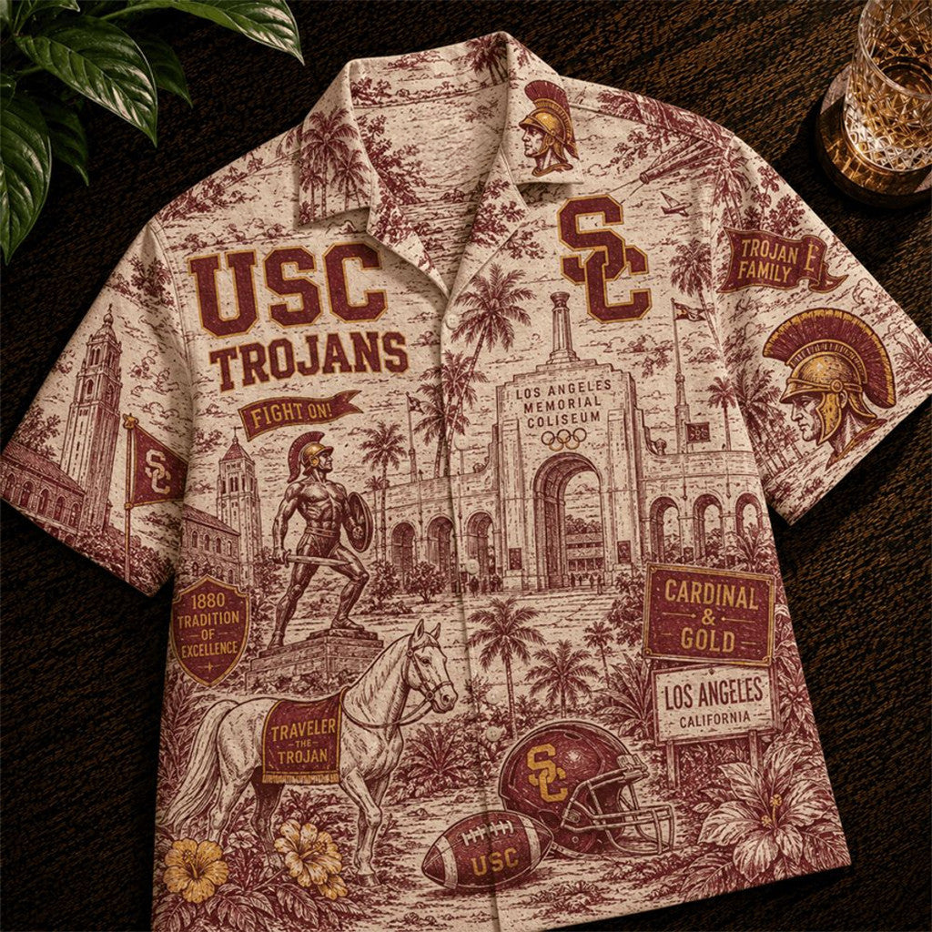 USC Trojans Football 2026 Hawaiian Shirt USC Trojans Merch Best Birthday Gift For Husband - Merchluma