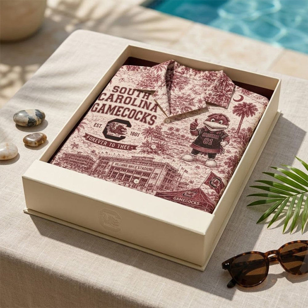 South Carolina Gamecocks Football 2026 Hawaiian Shirt Forever To Thee Gamecocks Merch Fan Gifts - Merchluma