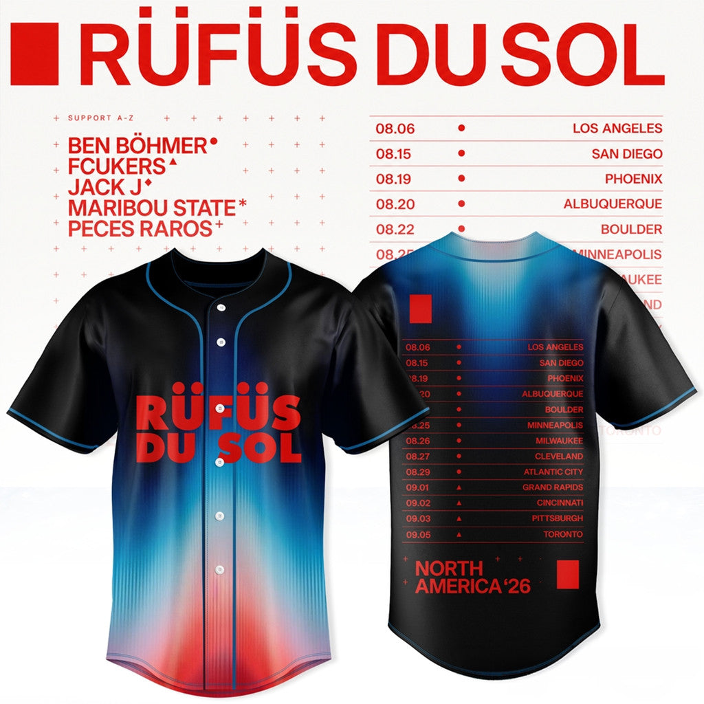 Rufus Du Sol 2026 Tour Jersey Rufus Du Sol Merch Band Fan Gear Gift For Brothers - Merchluma