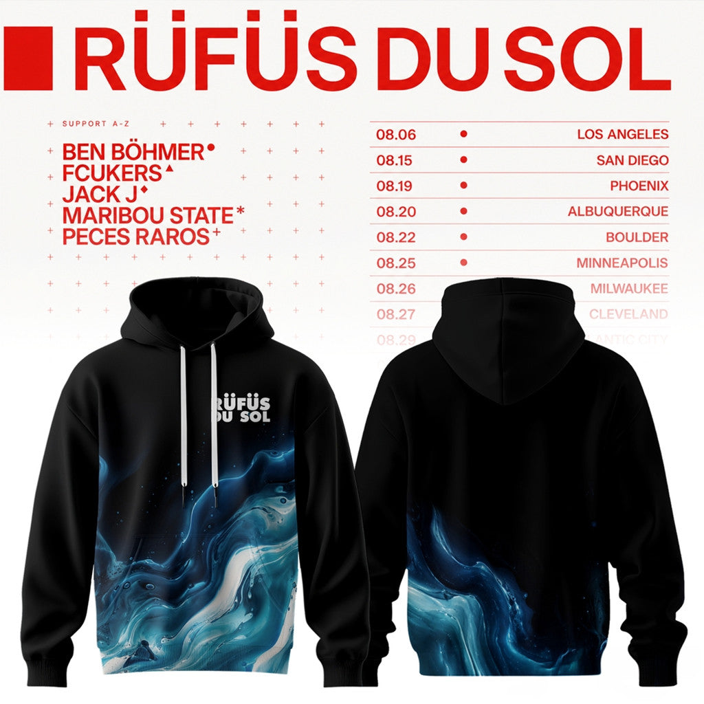 Rufus Du Sol 2026 Tour Hoodie Rufus Du Sol Merch Present For Band Fans - Merchluma