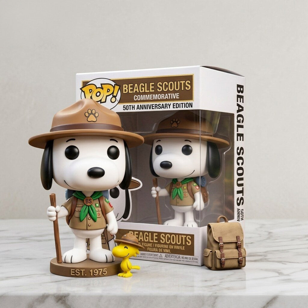 Peanuts Snoopy Woodstock Beagle Scouts 50Th Anniversary Funko Pop Birthday Gifts For Son - Merchluma