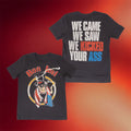 Bon Jovi Merch 2026 Classic 86 87 World Tour T-Shirt We Came We Saw We Kicked Your Ass Shirt - Merchluma