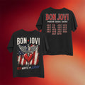 Bon Jovi Merch 2026 Red White And Jersey NYC Black T-Shirt Bon Jovi Forever Tour Merch - Merchluma