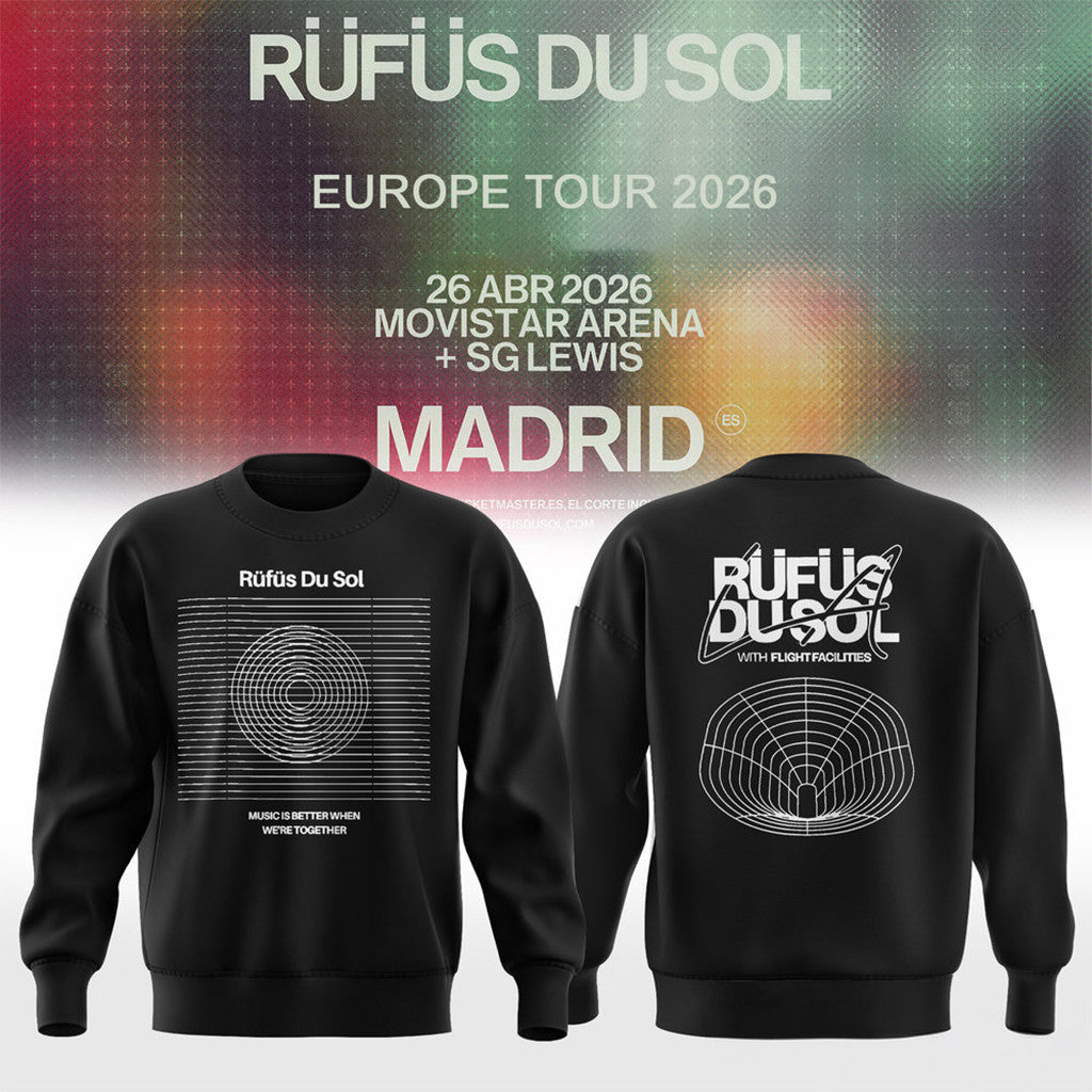 Rufus Du Sol 2026 Tour Sweatshirt Rufus Du Sol Merch Cool Gifts For Music Lovers - Merchluma