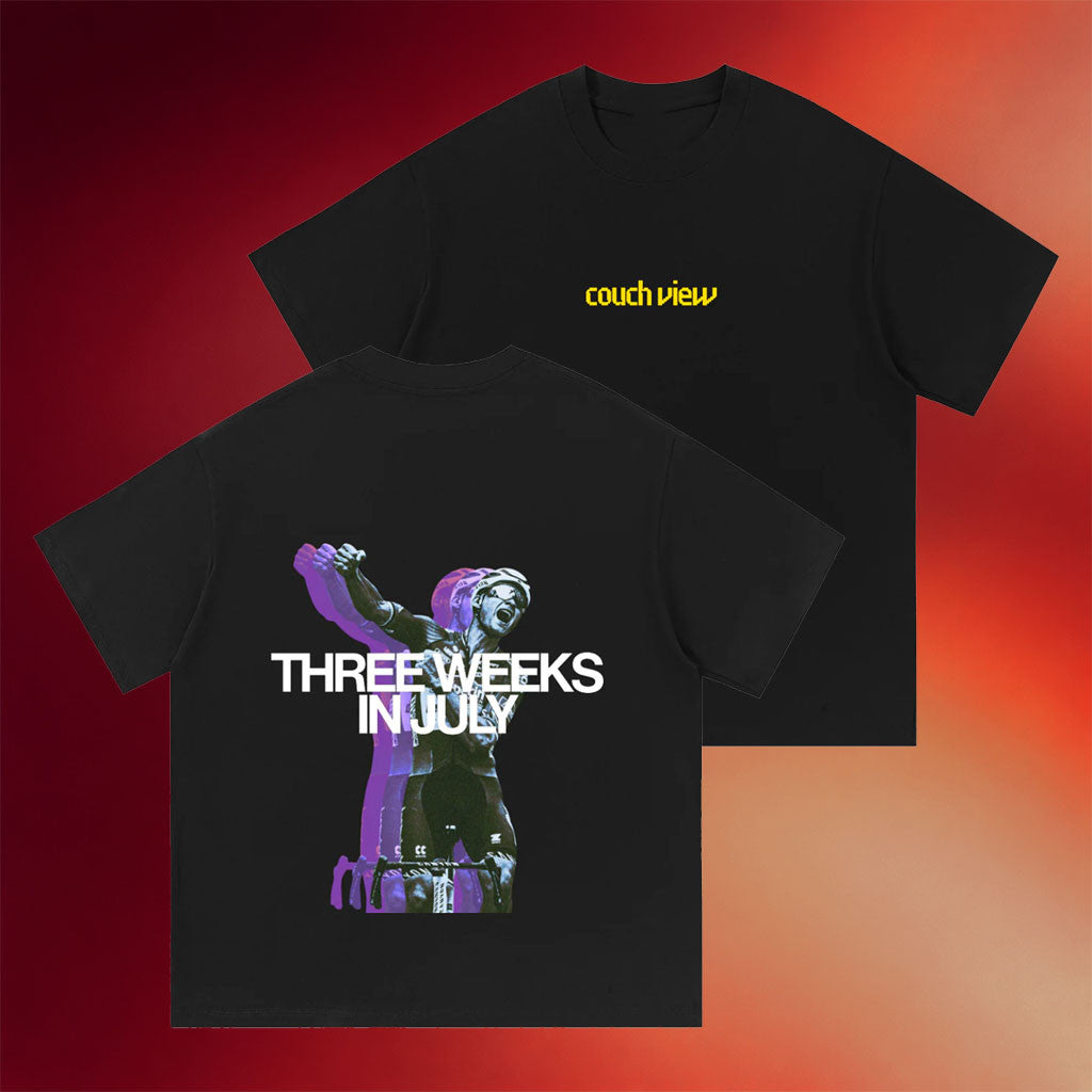 Couch View Cycling Clips Merch 2026 Three Weeks In July T-Shirt MVDP Shirt Gifts For Fans - Merchluma