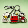 Snoopy Woodstock Joe Cool Keychain Cute Peanuts Cartoon Character Keyring Accessory Gifts - Merchluma