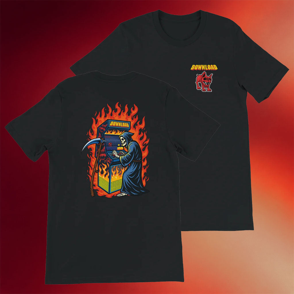 Download Festival Merch 2026 Grim Gamer Black T-Shirt Unique Gifts For Husband - Merchluma