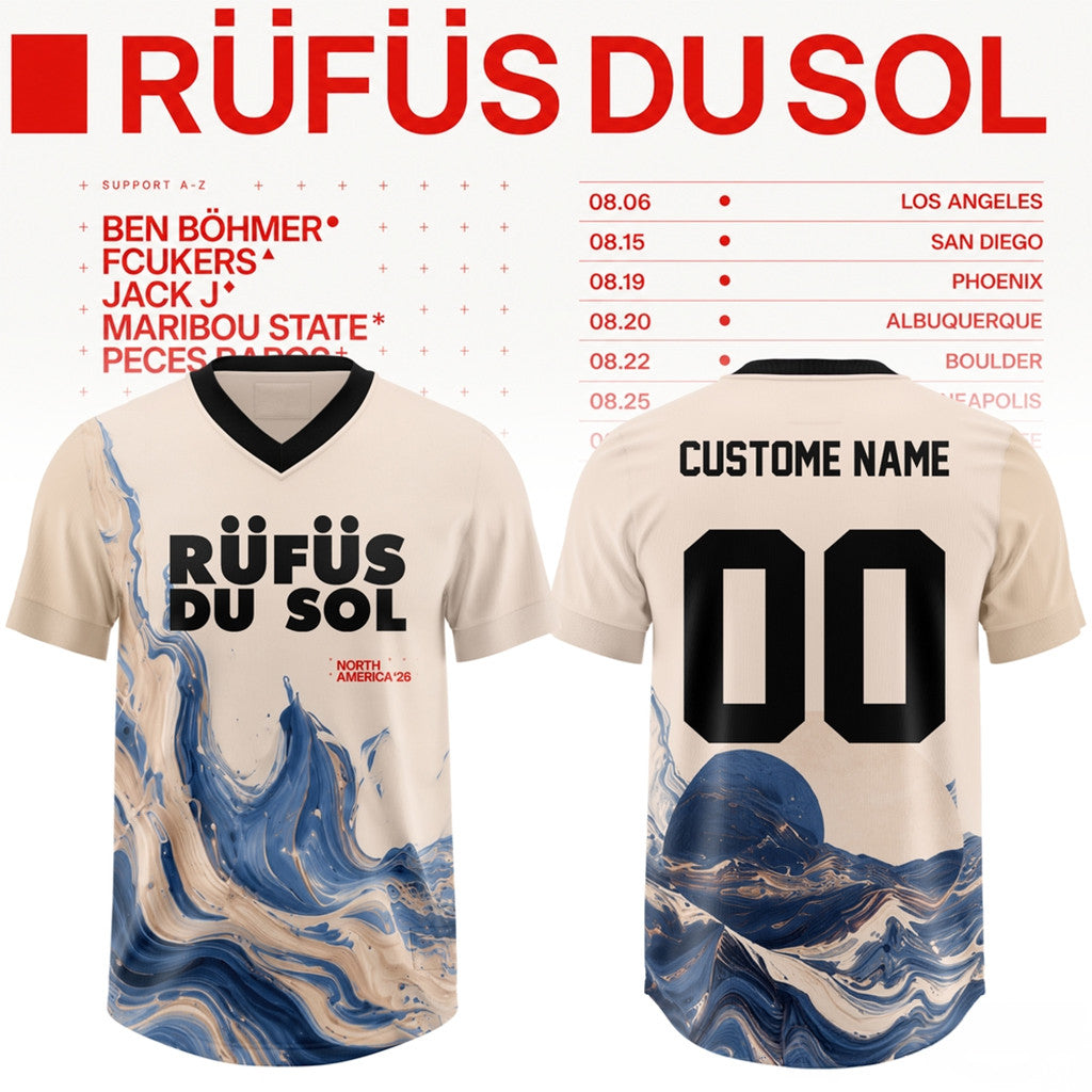 Personalized Rufus Du Sol 2026 Tour Jersey Rufus Du Sol Merch Best Gift For Band Fans - Merchluma